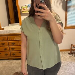 SHEIN Sage Green Casual Top